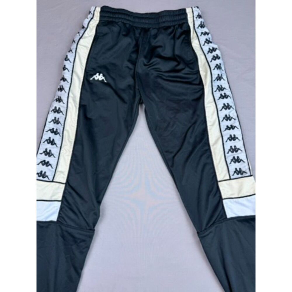 Kappa 222 Banda Rastoriazz Track Pants Black Cream Joggers